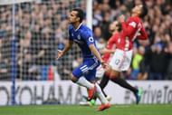 LONDON, ENGLAND - OCTOBER 23:  Pedro of Chelsea celebrates scoring his sides first goal during the Premier League match between Chelsea and Manchester United at Stamford Bridge on October 23, 2016 in London, England.  (Photo by Shaun Botterill/Getty Images)